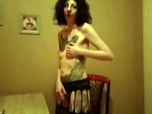 i fucked that horny secretary hard after dildo play, cum on her glasses