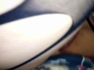 i fucked that horny secretary hard after dildo play, cum on her glasses