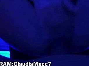 thomas j gets a cumshot on claudia macc's wet pussy in wellness