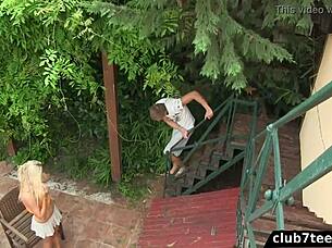 Teen Christen Gets Fucked Hard In The Garden With Blowjob And Cumshot 😈