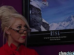 Milf dominates cfnm blowjob