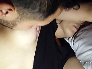 I wake my latina stepsister by licking her narrow ass and small waist in bedroom