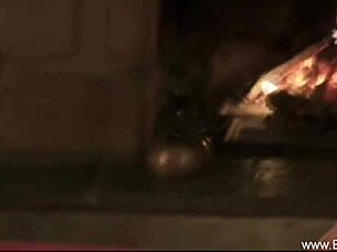 Examining his prostate through gentle massage.