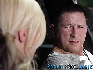 real blonde teen pornstar gives hardcore blowjob in hd