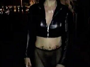 Outdoor nude flashing in Cape D'Agde August 2017.