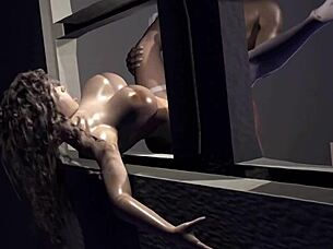 Deborah moans loudly during intense cartoon sex scene remake