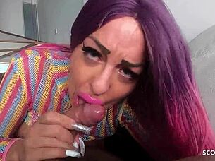 In this POV amateur sex, German emo bombshell Cathy B swallows and gets facial on holiday