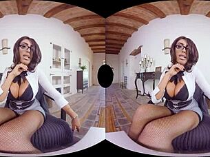 virtualrealporn remote interview goes wild