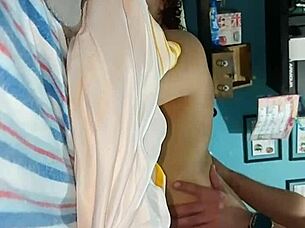 Latina Amateur Bent Over for Doggystyle Cumshot Unaware of Recording