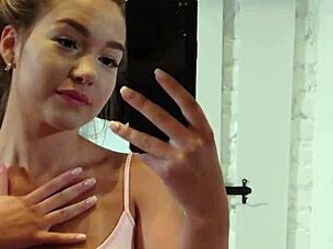 Mia piper aka hazel grace masturbates in front of mirror