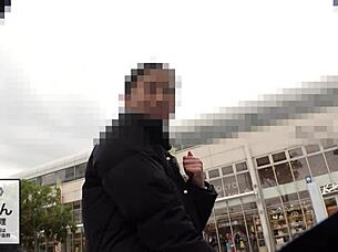 Asian amateur with big shaved tits giving suggestive blowjob in full version