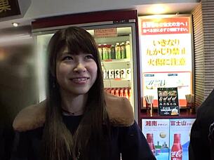 Asian amateur with big shaved tits giving suggestive blowjob in full version