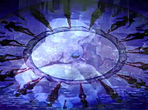 in vintage times, a threesome with bondage and hairy elements