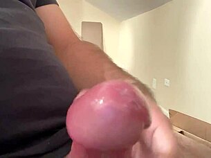 Masturbating Cock And Playing With Cum At Home