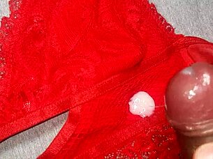 does your friend like red lingerie too?