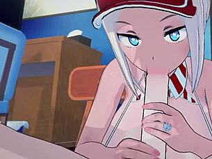 I love huge tits hentai blowjob scenes