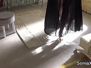 cheating british milf gill ellis shows off big jugs in lingerie