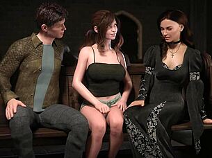 Anime Threesome In Church