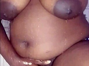 Black Thick Ebony Fucking And Dancing In The Shower