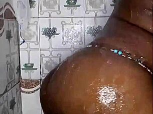 Black Thick Ebony Fucking And Dancing In The Shower