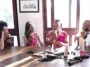 i-i'm loving this black teen in sheer red lingerie, so sexy!