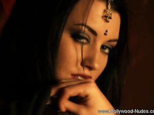 dancing queen from india teases with striptease and undressing on stage.