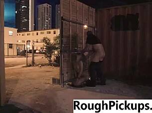 Rough encounter with attractive woman after pickup