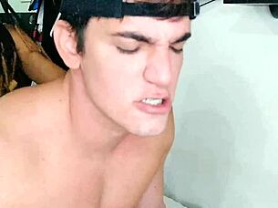 twink from far gives full ass on red