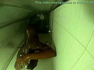 I take a relaxing shower with african amateurs