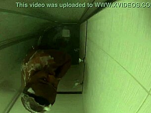 I take a relaxing shower with african amateurs