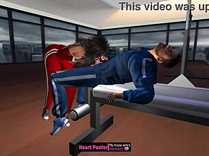 Groped on the inclined bench!