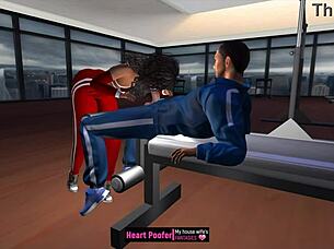 Groped on the inclined bench!