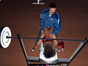 Groped on the inclined bench!