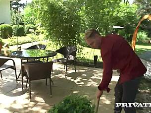 caprice gets wild fucking outdoors with muff diving and creampie