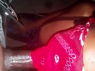 Ebony helps me out for some cash in the closet