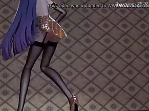 raiden mei in stockings and garter belt, wanna spank that?