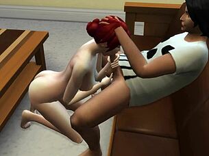 My little 18+ neighbor gives blowjob in sims 4!