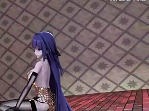 raiden mei in stockings and garter belt, wanna spank that?