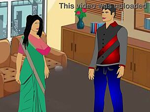 Lonely housewife seeks company in cartoon porn