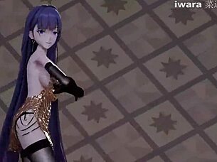 raiden mei in stockings and garter belt, wanna spank that?