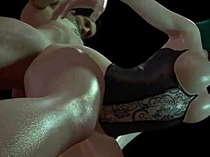 i'm watchin this hot girl with green hair gettin assfucked doggystyle in lingerie, her tight pussy