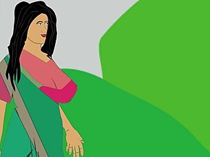 Lonely housewife seeks company in cartoon porn