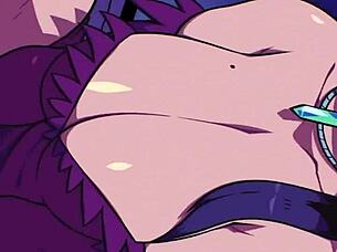 vampire girl sucks cum in hentai anime story