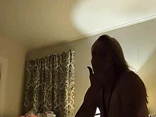 Danielle roy rides cody roy's dick in fishnet