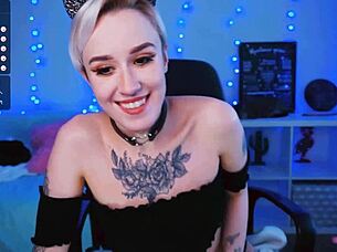 cute tomboy performs on cam in college setting