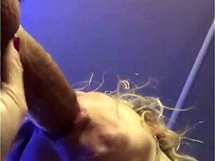 sexy ass woman deep throats eagerly