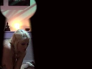 Starlette milf gets caught naked in the house