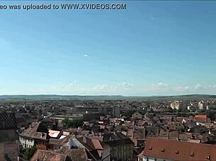 top view of sibiu romania from tourist spot