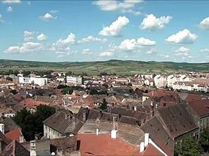 top view of sibiu romania from tourist spot