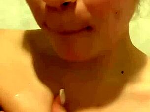 RitaFox Redheaded Russian Bitch Washes Her Gorgeous Tits and Pussy